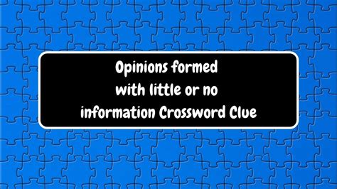 opinions crossword clue|OPINION crossword clue